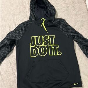 Nike Black Hoodie with Neon Accents